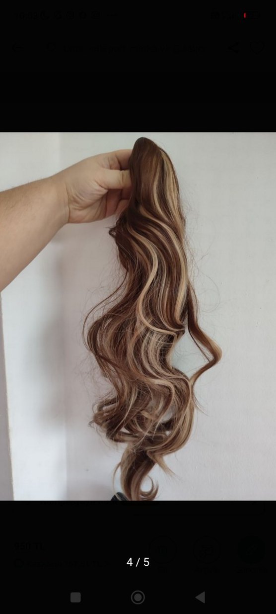 Dalgalı kumral ışıltılı  Sentetik Atkuyruğu - Görsel 4