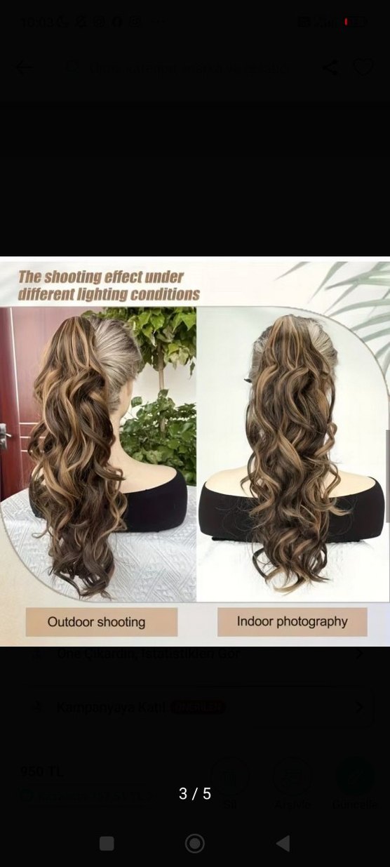 Dalgalı kumral ışıltılı  Sentetik Atkuyruğu - Görsel 2