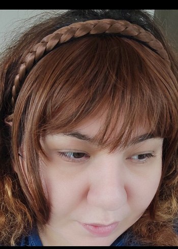 kahkül örgülü sentetik saç taç - Görsel 2