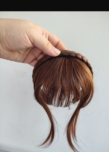 kahkül örgülü sentetik saç taç - Görsel 3