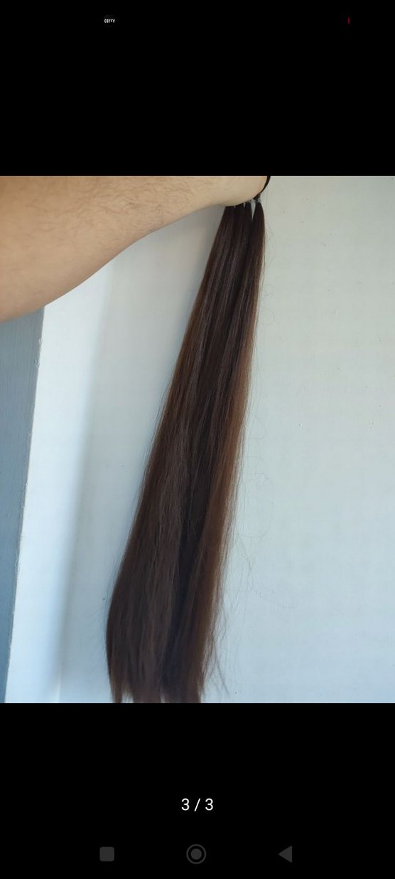 Kahverengi Elastik İpek Görünümlü Saç Tokası - Görsel 3