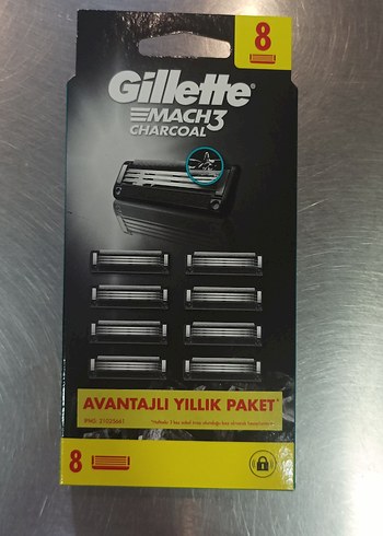 Gillette Mach3 Charcoal 8'li Yedek Jilet Paketi