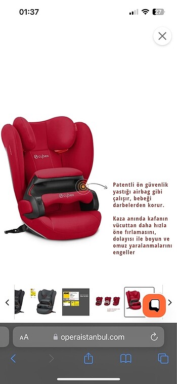 SATILDI Cybex Pallas B Fix Oto Koltuğu - Görsel 4