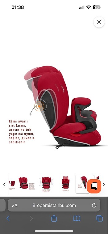 SATILDI Cybex Pallas B Fix Oto Koltuğu - Görsel 7