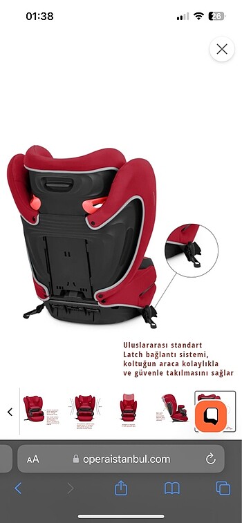 SATILDI Cybex Pallas B Fix Oto Koltuğu - Görsel 8