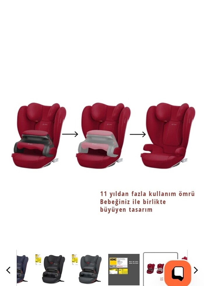 SATILDI Cybex Pallas B Fix Oto Koltuğu - Görsel 3