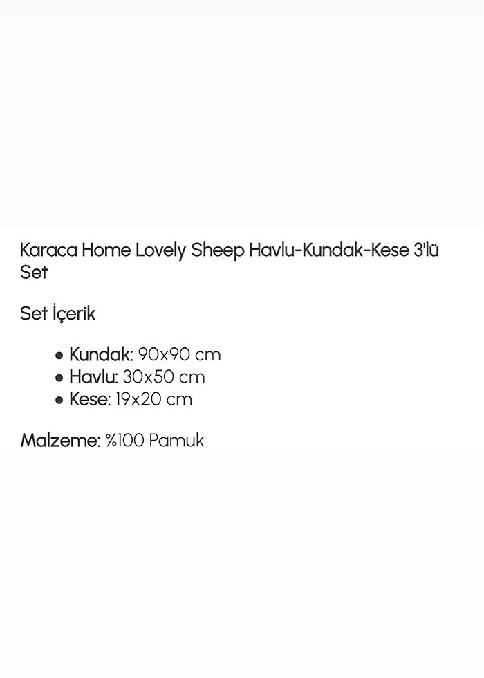 Karaca bebek havlu set - Görsel 5