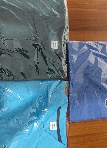 3 adet lacoste polo yaka t-shirt