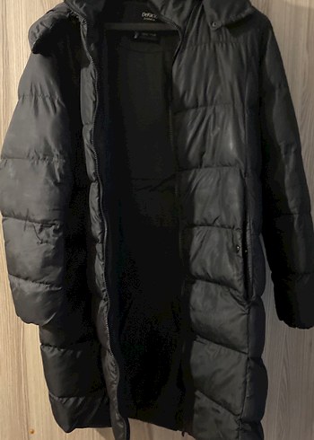 Kadın Siyah Uzun Mont - Görsel 2