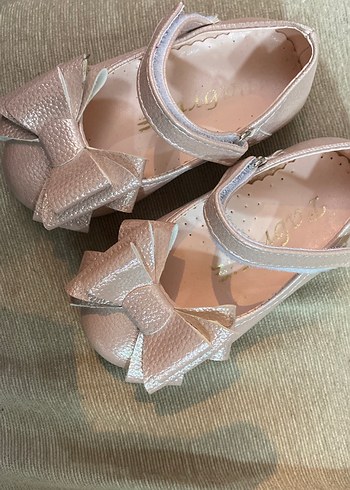 Bej Yılan Desenli Kız Çocuk Babet Ayakkabı - Görsel 3