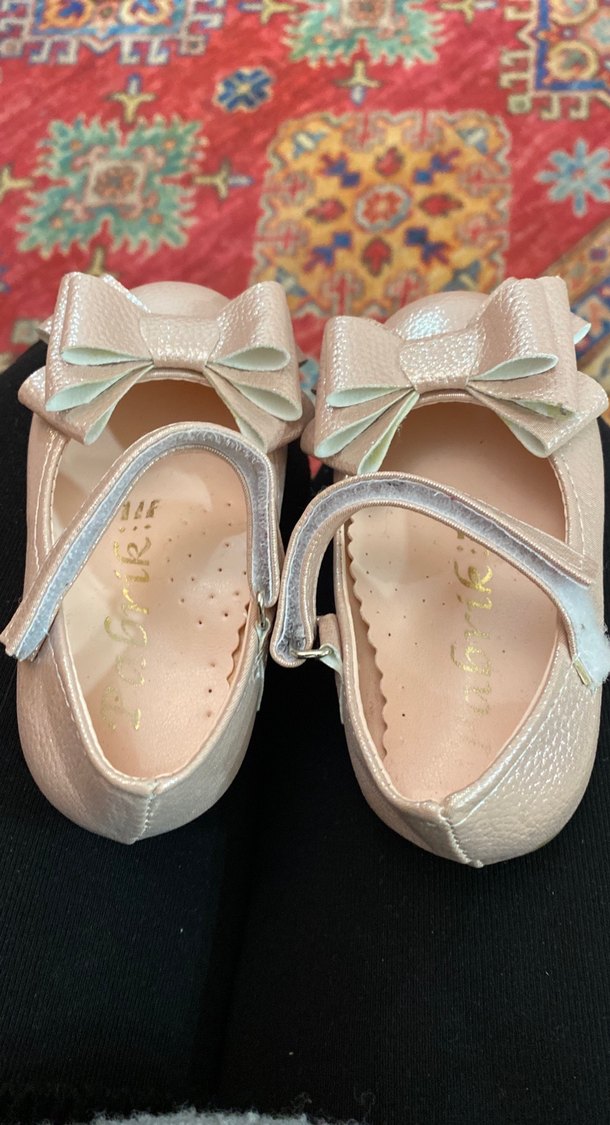 Bej Yılan Desenli Kız Çocuk Babet Ayakkabı - Görsel 5