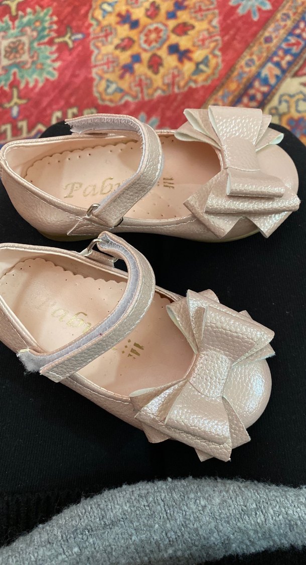 Bej Yılan Desenli Kız Çocuk Babet Ayakkabı - Görsel 2