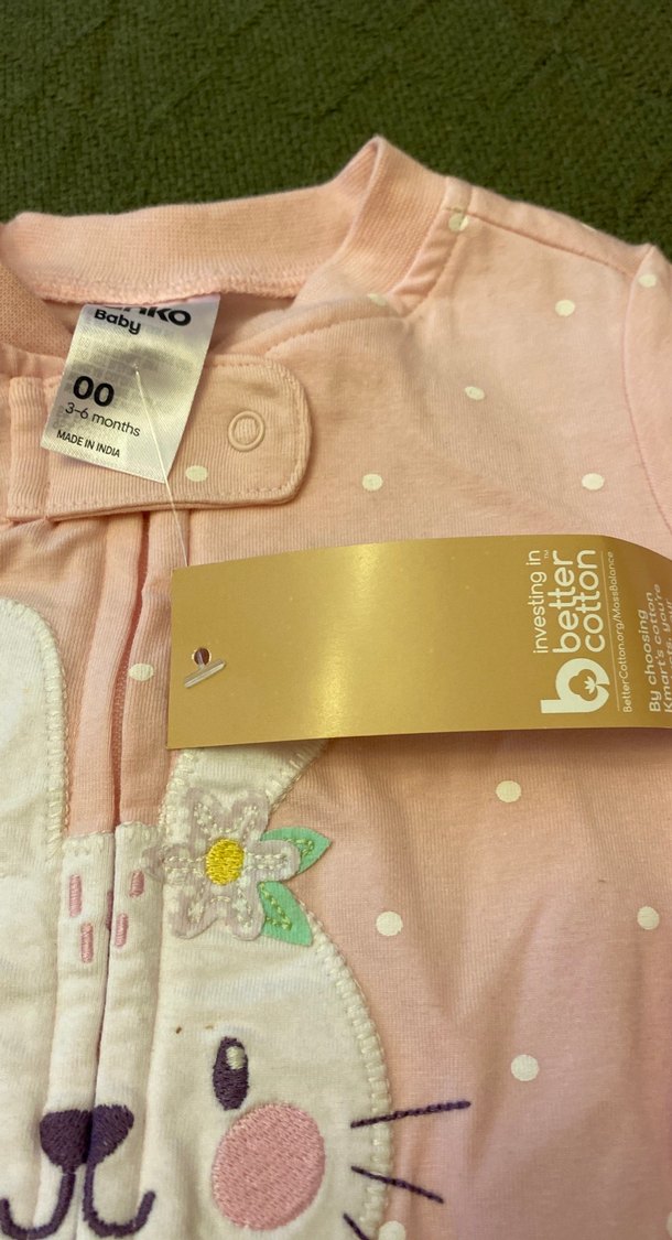 Fermuarlı Pembe Bebek Kız Tulumu - Görsel 4