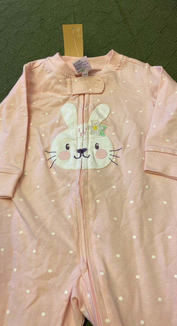 Fermuarlı Pembe Bebek Kız Tulumu - Görsel 2