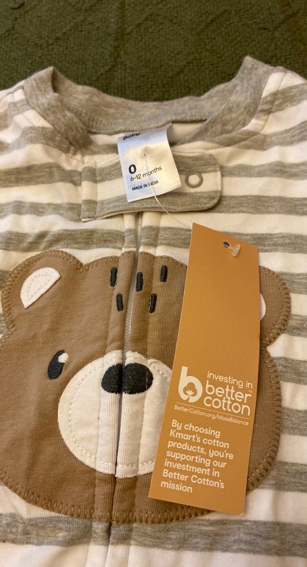 Uzun Kollu Gri Çizgili Bebek Tulum - Görsel 4