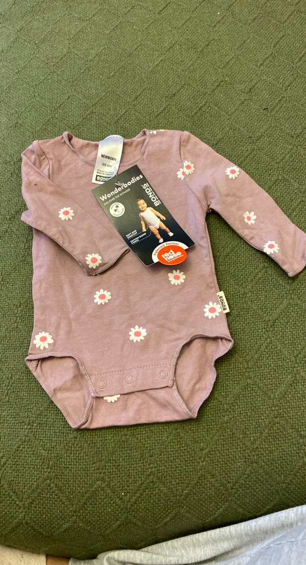 Uzun Kollu Çiçek Desenli Bebek Body - Görsel 5