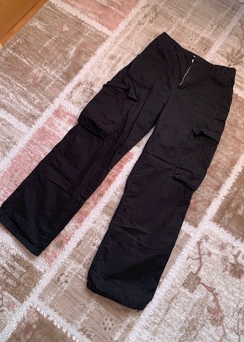 siyah kargo pantolon - Görsel 3