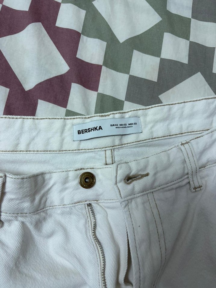 bershka erkek kargo krem pantolon - Görsel 3