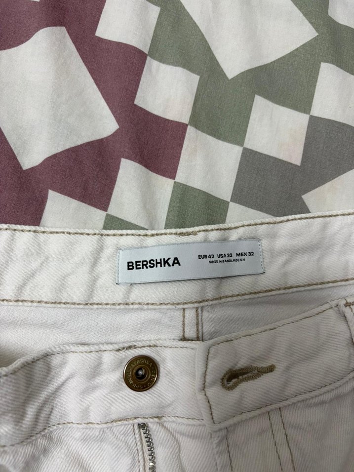 bershka erkek kargo krem pantolon - Görsel 4