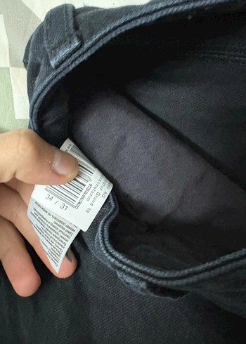 erkek Siyah kargo Kot Pantolon - Görsel 3