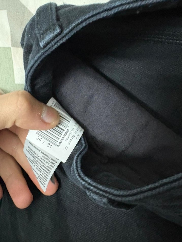 erkek Siyah kargo Kot Pantolon - Görsel 3