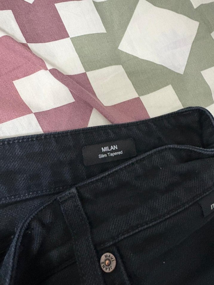 Siyah Erkek Bol Kesim Kot Pantolon - Görsel 3