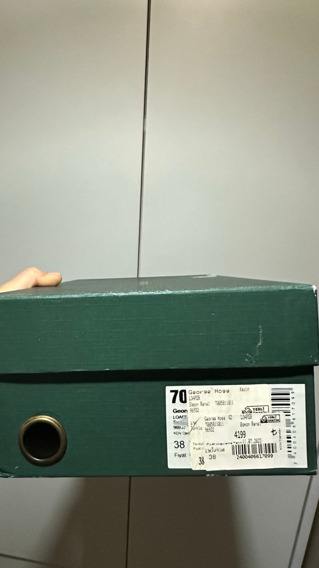 Bej Zincir Detaylı Deri Kadın Loafer - Görsel 5