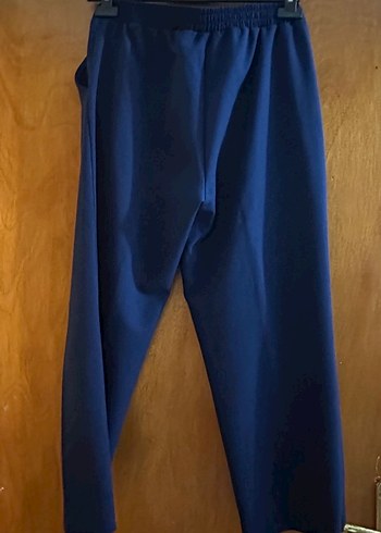 Kadın Mavi Pamuk Normal Kesim Pantolon - Görsel 4