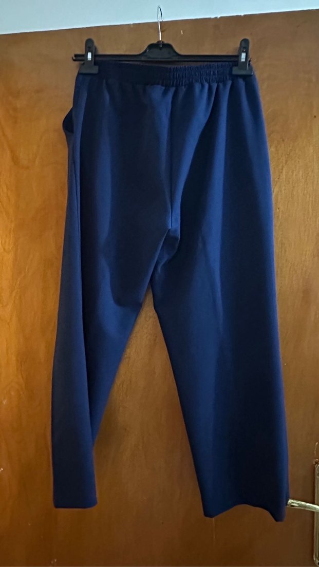 Kadın Mavi Pamuk Normal Kesim Pantolon - Görsel 4