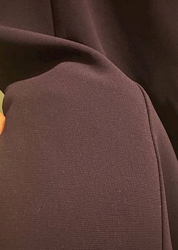 Mor Drapeli Midi Kolsuz Elbise - Görsel 4