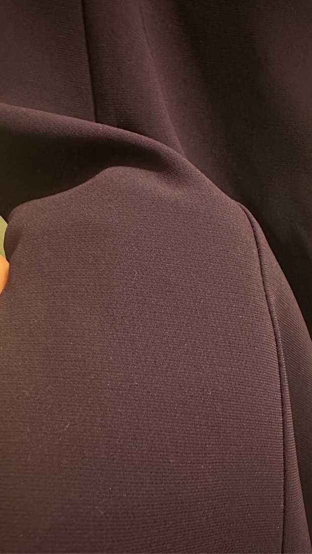 Mor Drapeli Midi Kolsuz Elbise - Görsel 4