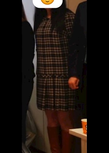 Gri Ekose Desenli Kemerli Kadın Bluz - Görsel 2