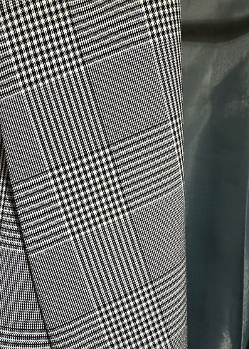 Ekoseli Gri Kadın Blazer Ceket - Görsel 2