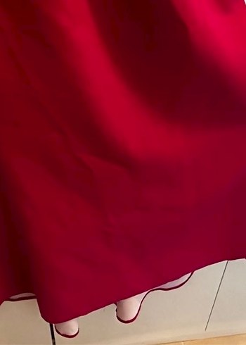 Pembe Drapeli Uzun Abiye Elbise - Görsel 4