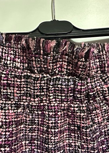 Mor Örgü Mini Etek - Görsel 3