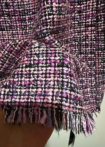 Mor Örgü Mini Etek - Görsel 2