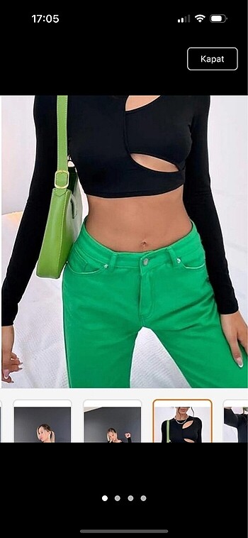 Damla detay crop bluz göğüs detay