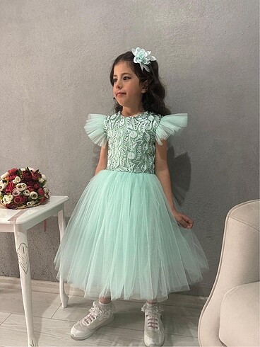 8 Yaş Beden Desenli abiye