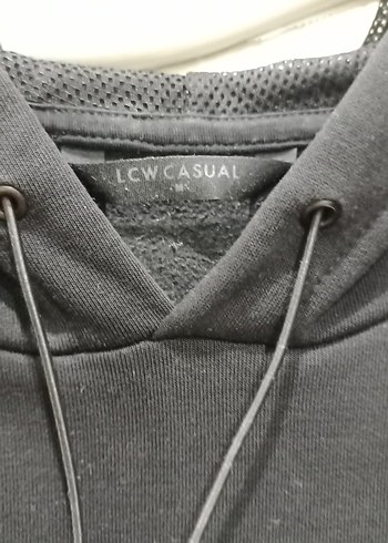 Siyah Oversize Sweatshirt Kapüşonlu - Görsel 2