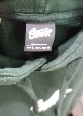 Kadın Haki Kapüşonlu Sweatshirt orjinal - Görsel 4