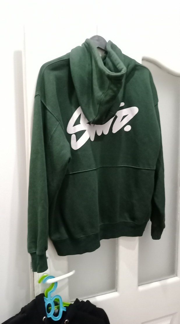 Kadın Haki Kapüşonlu Sweatshirt orjinal - Görsel 2