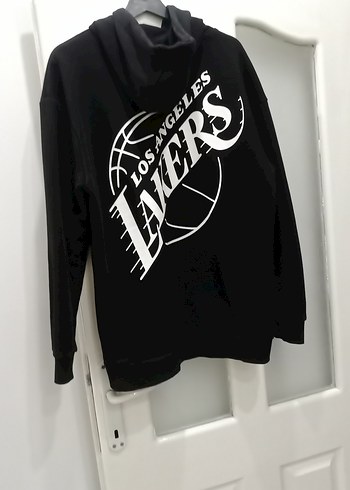 Siyah Baskılı Oversize Sweatshirt erkek - Görsel 4