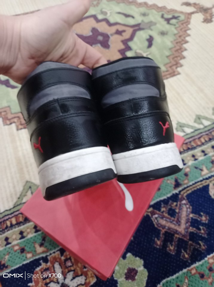 Gri Siyah Erkek yarım bilekli Spor Ayakkabı orjinal - Görsel 2