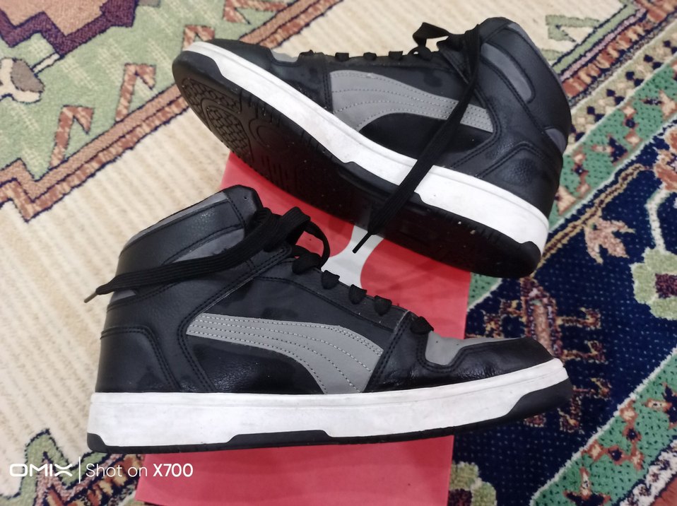 Gri Siyah Erkek yarım bilekli Spor Ayakkabı orjinal - Görsel 3