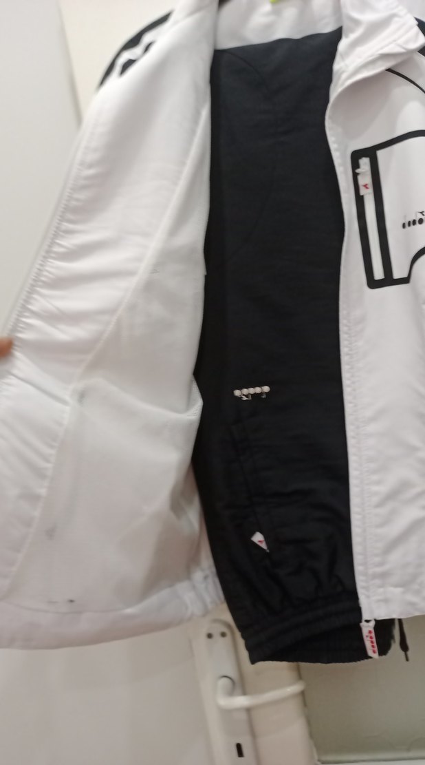 Erkek Beyaz Fermuarlı Spor Ceket takim - Görsel 2