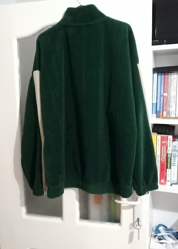 Uzun Kollu Fermuarlı Yeşil Sweatshirt - Görsel 2