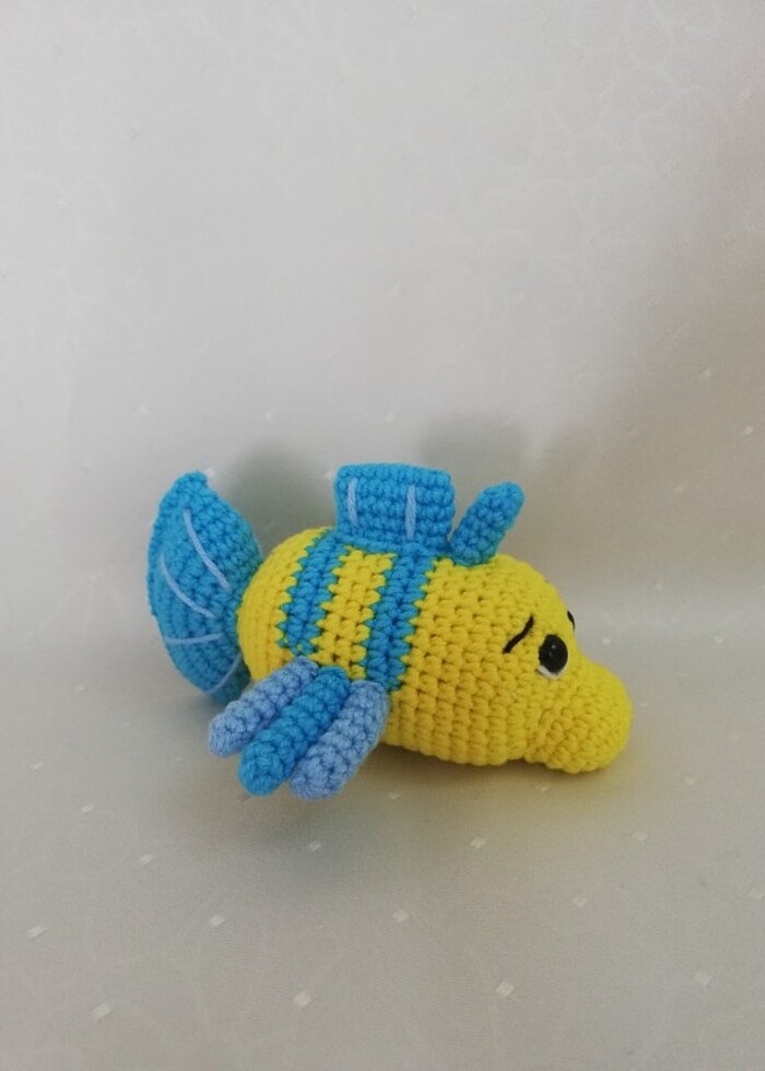 Amigurumi Denizkızı Ariel - Flounder Oyuncak - Görsel 4