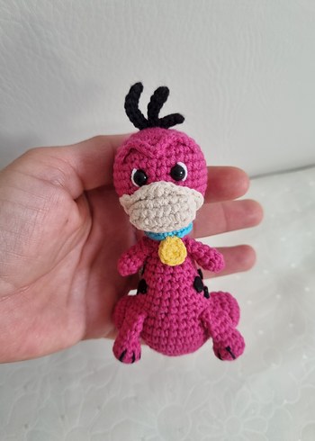 Amigurumi Flintstones - Taş Devri Karakterleri 7'li Oyuncak Seti - Görsel 8