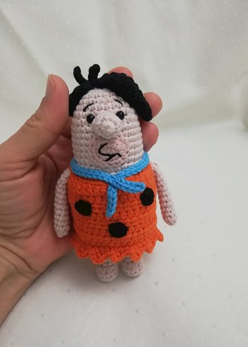 Amigurumi Flintstones - Taş Devri Karakterleri 7'li Oyuncak Seti - Görsel 2