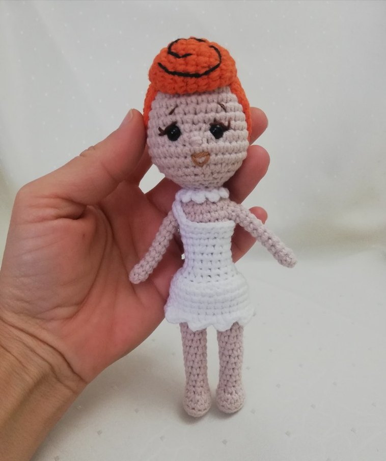 Amigurumi Flintstones - Taş Devri Karakterleri 7'li Oyuncak Seti - Görsel 4